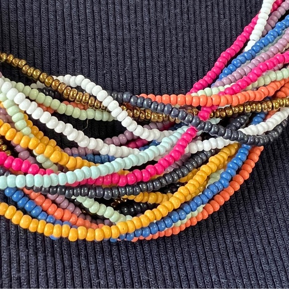 Quinn Seed Beads Multicolor Necklace - Picture 3 of 8